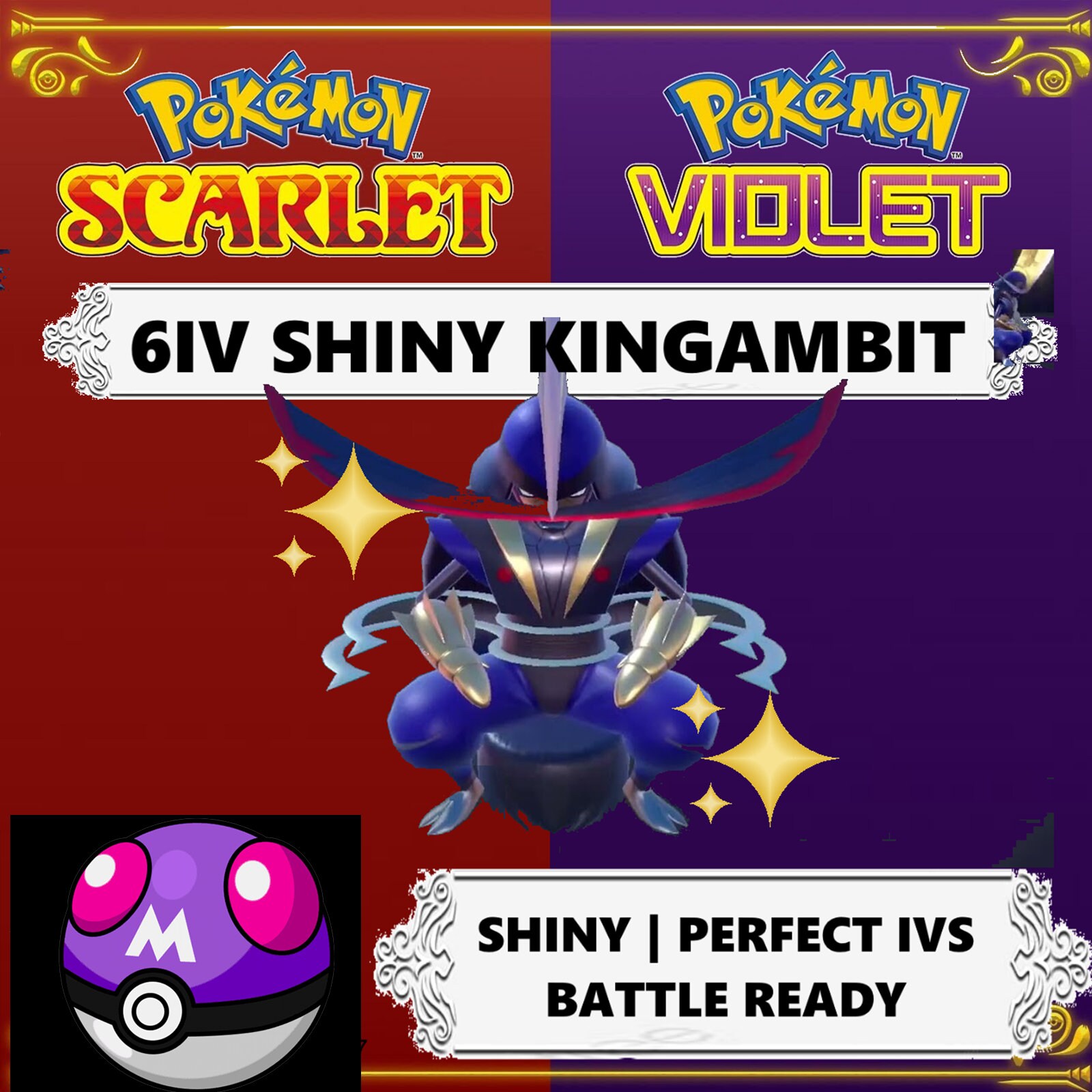 KINGAMBIT Shiny 6IV / Pokemon Scarlet and Violet / Competitive -   Portugal