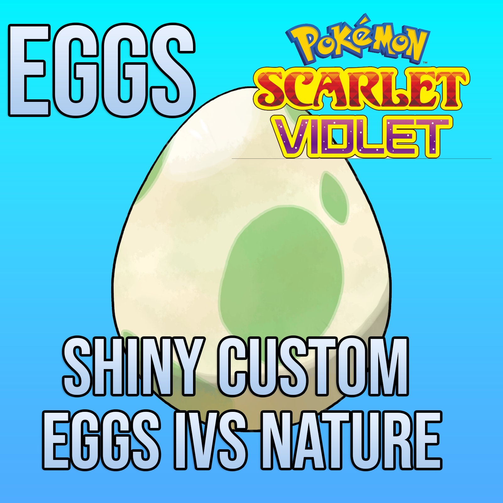 ✨Shiny 6IV Custom Pokemon✨ Scarlet & Violet / Choose Pokemon, EVs, Nature,  +More