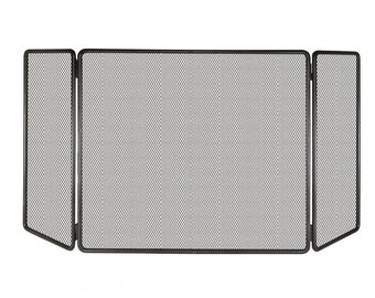 Black "Overgrowth" Three Fold Fire Guard