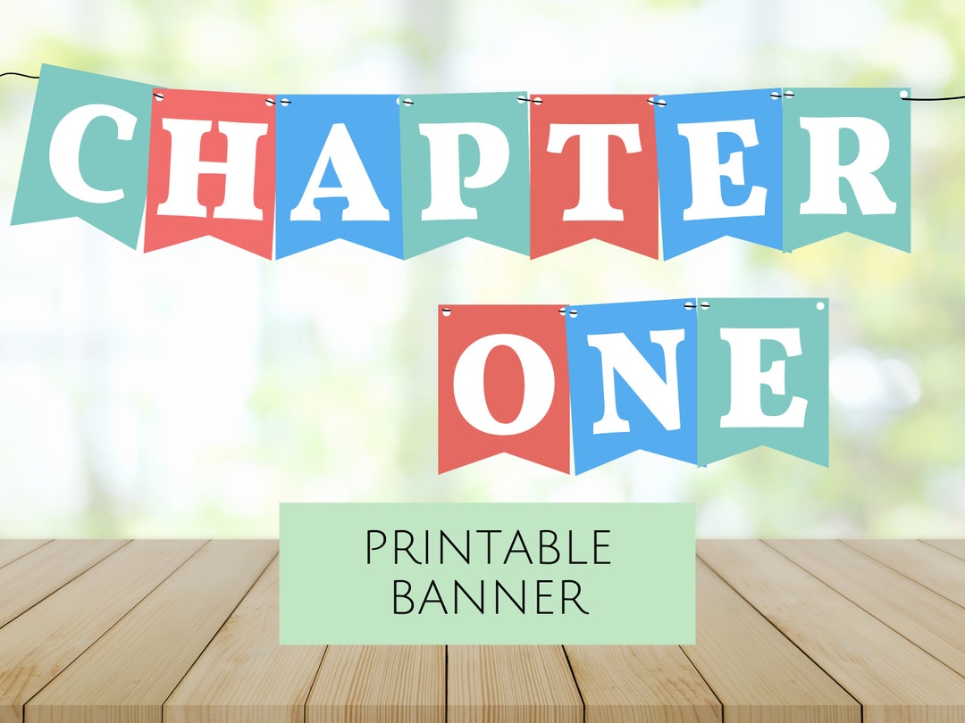 Buy Printable Chapter Birthday Banner Template for Books Themed With ...