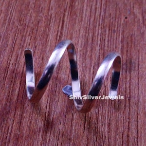 Sterling Silver Splint Knuckle Ring: Adjustable Arthritis EDS Support