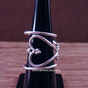 Sterling Silver Arthritis Splint Ring: Adjustable Knuckle Ring