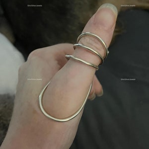 Thumb Splint MCP 925 Silver Ring, MCP Hyperextension Arthritis Rings, Saddle joint thumb ring, Splint For All Joints, Thumb ring