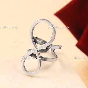 Sterling Silver Infinity Splint Ring: Adjustable Knuckle Support