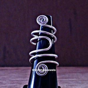 Adjustable Sterling Silver EDS Finger Splint Ring: Boho Arthritis Jewelry