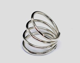 925 Sterling silver Spiral ring, Wraparound ring, sterling silver wrap ring, wrapped silver ring, silver stack ring, silver wrap around ring
