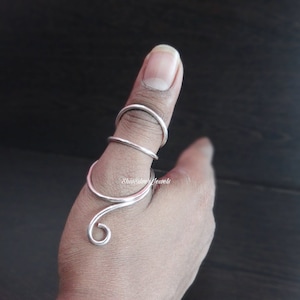925 Silver Thumb Arthritis Ring: Adjustable MCP Hyperextension Splint