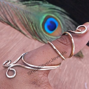 Thumb Splint MCP 925 Silver Ring, MCP Hyperextension Splint, Arthritis Rings, Trigger splint Ring, EDS Splint Ring,Thumb splint, Splint Ring