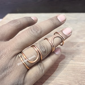 Full finger all three joints support ring, Arthritis Trigger EDS finger splint sterling silver 925 for both joints adjustable
