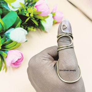 Thumb Splint MCP 925 Silver Ring, MCP Hyperextension Splint, Arthritis Rings, Trigger splint Ring, EDS Splint Ring, Adjustable Splint ring