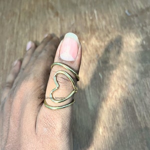 Love shape Thumb Splint 925 Silver Ring, arthritis thumb Hyperextension Splint, Arthritis Trigger splint Ring, EDS Adjustable Thumb Ring image 4