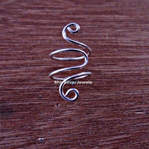Sterling Silver Spiral Arthritis Ring: Adjustable Knuckle Splint