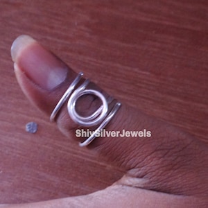Sterling Silver Arthritis Ring: Adjustable Knuckle Splint, EDS Support