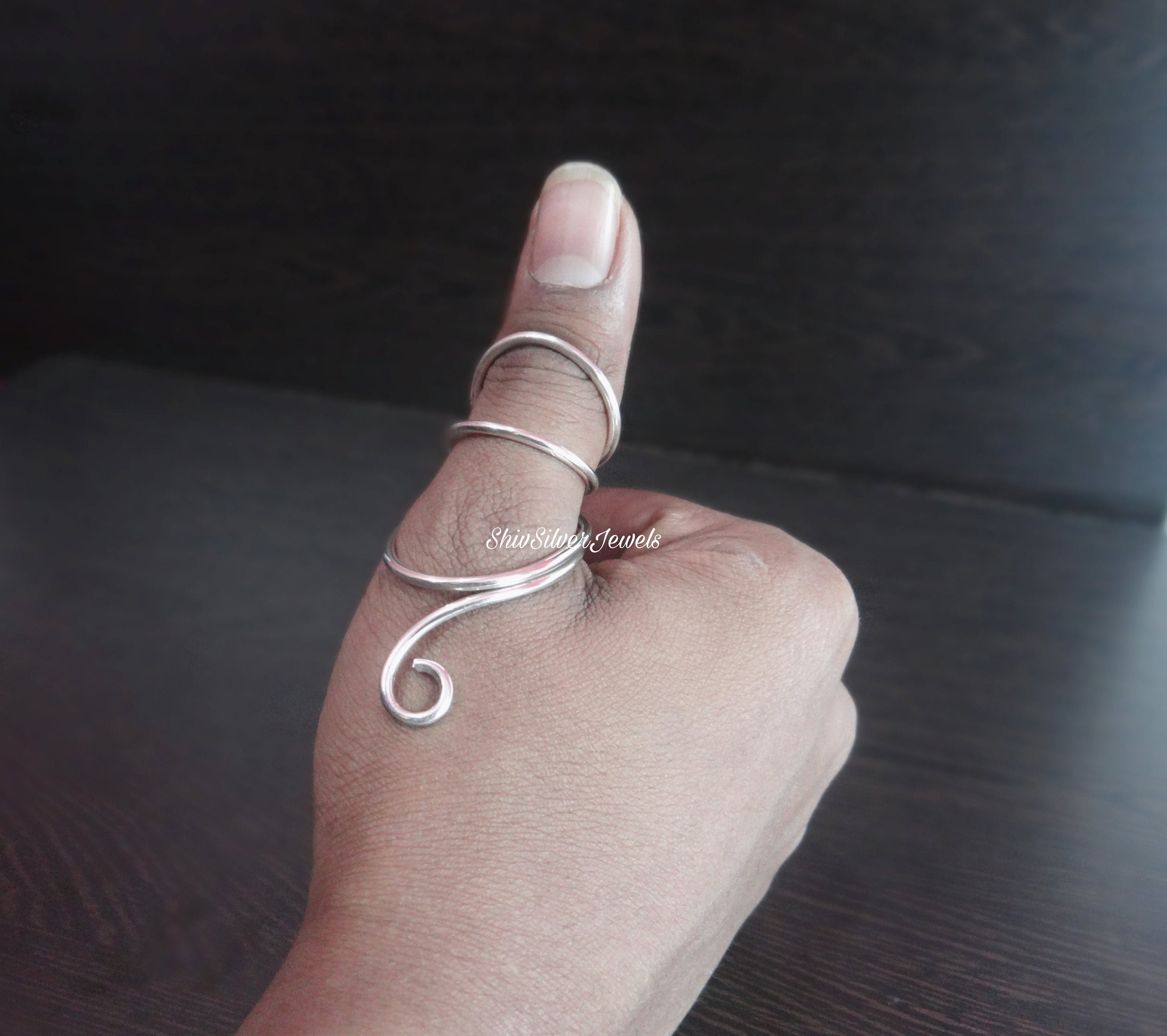 Sterling Silver Thumb Ring Coil