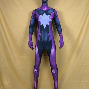 Star Sapphire Suit | Purple Energy Bodysuit | Superhero Zentai Costume | Custom Size Cosplay Outfit