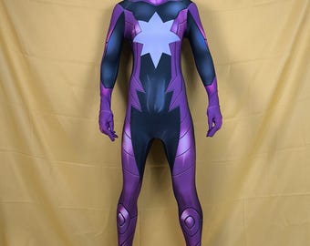 Star Sapphire Suit | Purple Energy Bodysuit | Superhero Zentai Costume | Custom Size Cosplay Outfit