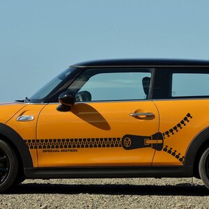 HM© Mini Cooper zipper, stripes; stickers 56 x 170 cm, 4 pieces AG-0015