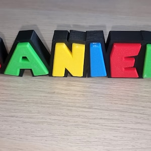 Super Mario insperiertes personalisiertes Namensschild - Geschenk für Mario Fan - Wanddekor - Schreibtisch-Display   personalisiert  3D-0002