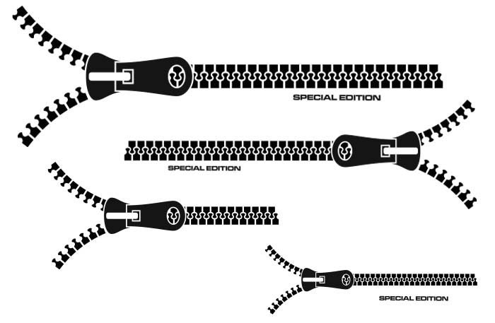 HM© Mini Cooper Zipper, Stripes; Stickers 56 X 170 Cm, 4 Pieces AG-0015 ...