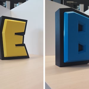 Super Mario Stil  XXL Letter Buchstaben  15cm - Geschenk für Mario Fan - Wanddekor - Schreibtisch-Display -  - personalisiert  3D-0007