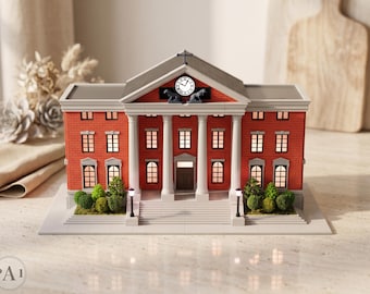 Back to the Future Clock Tower Diorama 1:64 - 1/64 BTTF Hill VALLEY COURTHOUSE Kit for Hot Wheels Matchbox Diecast | Movie scene display