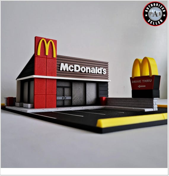 Mcdonald's Diorama Kit 1/64 and 1/87 | Miniature Artwork for Hot