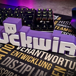 Twitch Channel Sign, Twitch Sign, Twitch Paque, Twitch Streamer, Twitch Names, Twitch Name, Twitch, Twitch Channel, Personalized 3D-0001