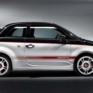 2PCS Auto Aufkleber Für Fiat 500 Abarth Tuning Zubehör Grafiken