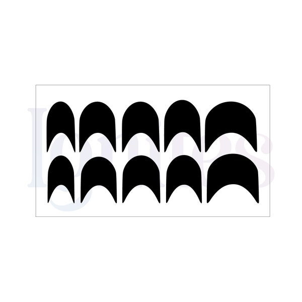 Regular French Stencils - Airbrush Nail Stencil