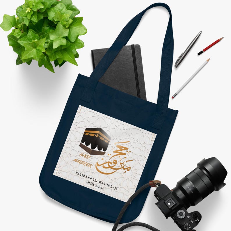 Hajj Personalized Tote Bag, Hajj Mubarak, Islamic Hajj Gift, Mecca ...