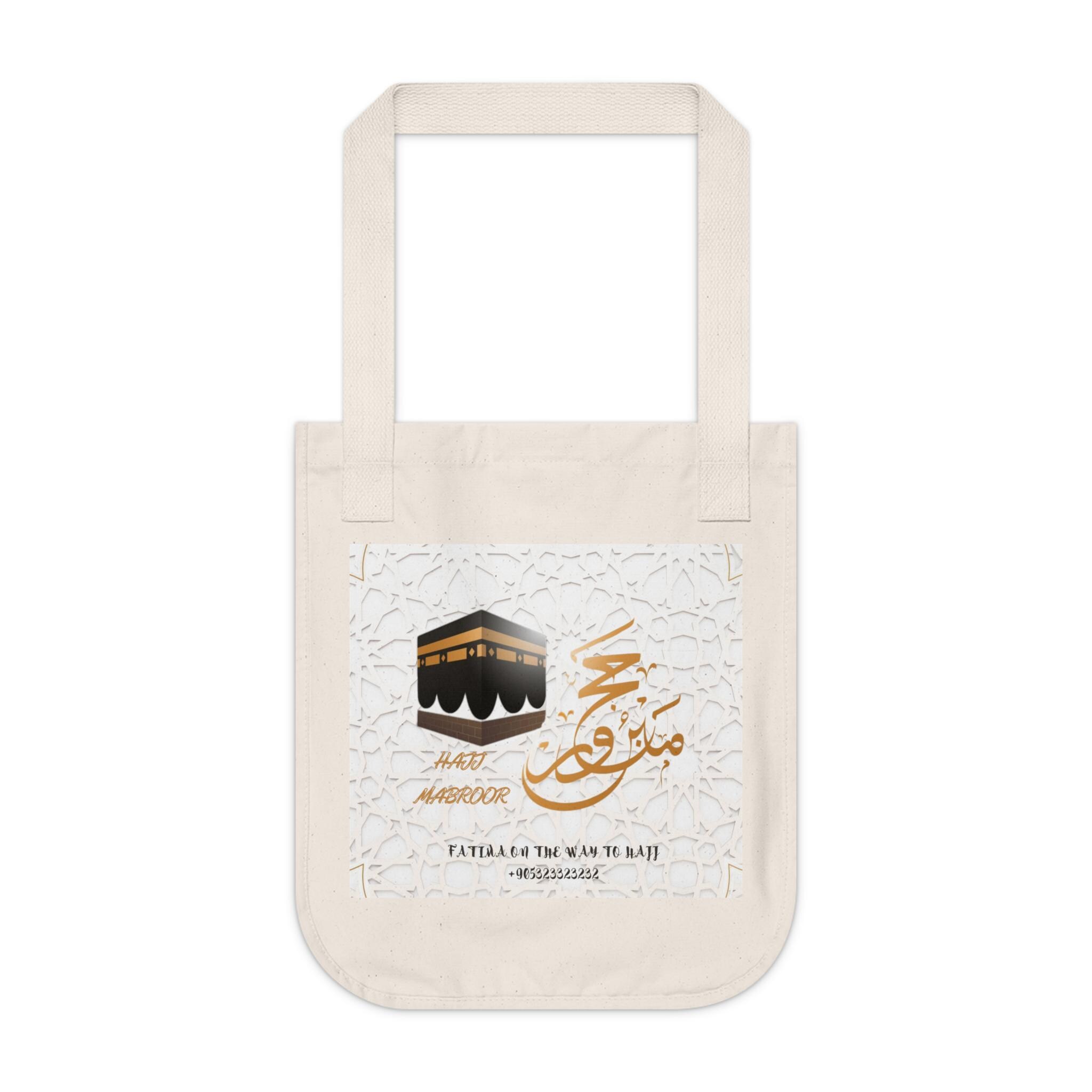 Hajj Personalized Tote Bag, Hajj Mubarak, Islamic Hajj Gift, Mecca ...