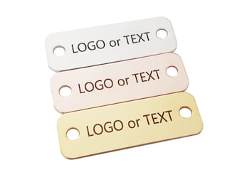 10x30 Custom Clothing Metal Tag, Custom Engraved Logo, Custom Tag, Brand Tag, Laser Metal Tag, Brass Laser Tag, Brass, Laser Logo, Laser Tag