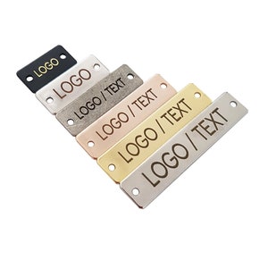 Etiqueta de metal para roupas personalizadas, logotipo gravado personalizado, etiqueta personalizada, etiqueta de marca, etiqueta de metal a laser, etiqueta a laser de latão, latão, logotipo a laser, etiqueta a laser