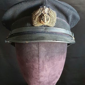 WWII WW2 米軍 海軍 将官 キャプテン 制帽 白 帽章付 アメリカ軍