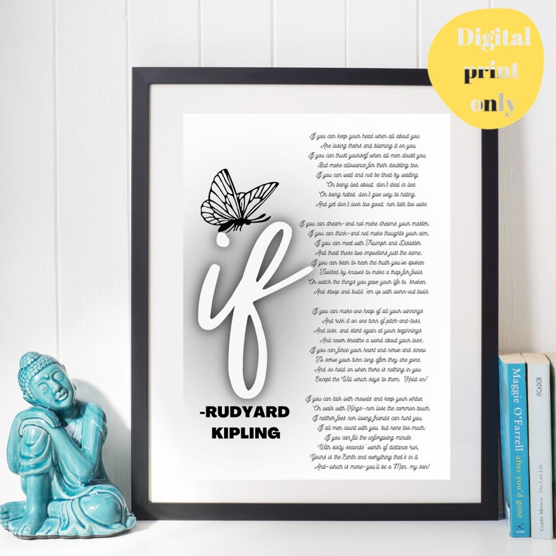If Poem by Rudyard Kipling Printable Wall Art Etsy