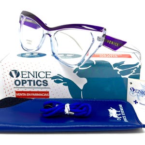 New model reading glasses, latest fashion for women with presbyopia. Venice Katherine Purple reading glasses