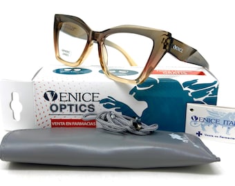 New model Reading glasses, presbyopia, tired eyes, latest VINTAGE Fashion women. Venice STREEP Grey Pink.