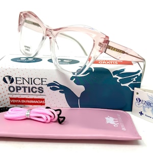 Nieuw model leesbril, presbyopiebril met blauwlichtblokkering, nieuwste damesmode. Venice Kidman Pink