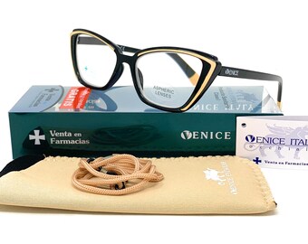 New model Reading glasses, presbyopia, eyestrain, latest fashion VINTAGE Fashion women. Venice MADISON black beige reading glasses