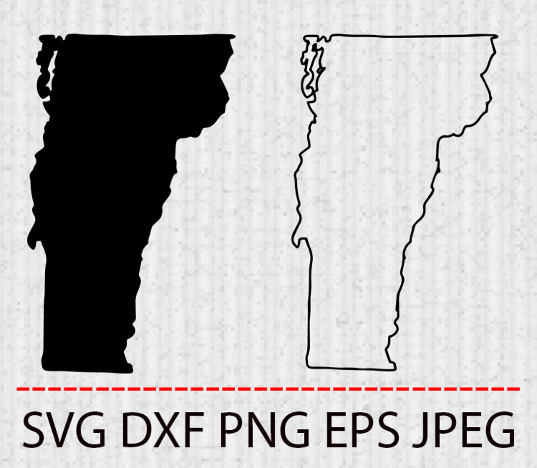 States Vermont Svg Dxf PNG JPEG EPS Cameo Cricut Design Etsy