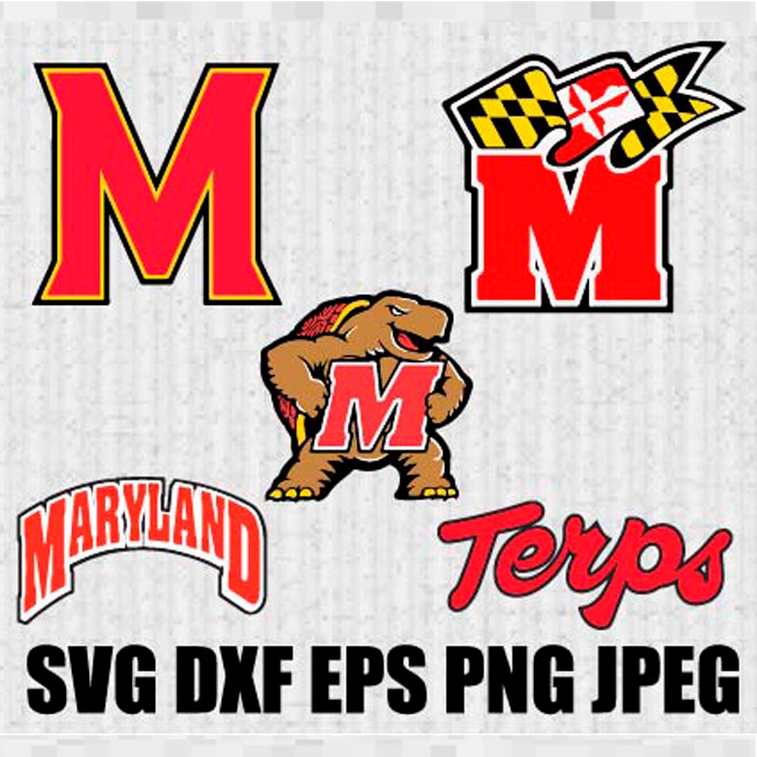 Maryland Terrapins Svg Dxf PNG JPEG EPS Cameo Cricut Design Etsy