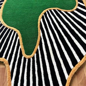 ABSTRACT GREENISH RUG / Premium Carpet / Customise Your Own Colours ...