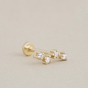 Cluster helix piercing, 14K Gold Crawler Earrings, Gift Ideas