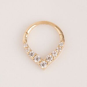 Bijoux anneau de septum, anneau de nez clicker piercing, créoles en or 14 carats, boucle d'oreille de conque nasale septum