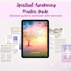 Spiritual Awakening guide, Spiritual Awakening Journal ebook Spiritual Template Inner Child Energy Healing Spiritual Awakening Guide Coach
