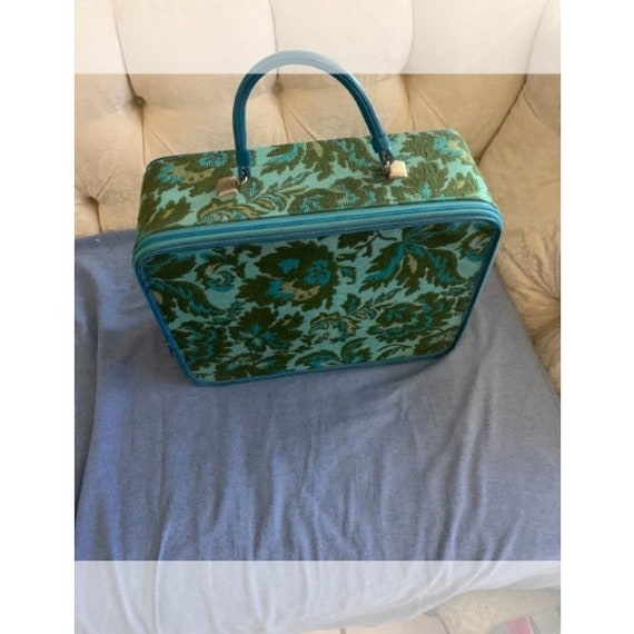 Vintage J.C. Penney Green Luggage Suitcase Set of 3