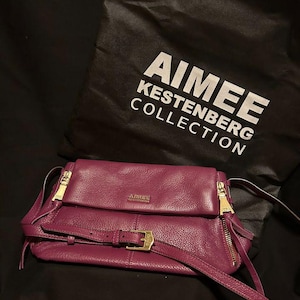 Aimee Kestenberg Burgundy Leather cross body Aimee Kestenberg Burgundy Leather cross body main image 3