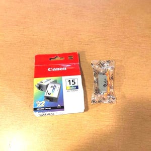 Inktprinter, Canon BCI-15 kleuren, tweelingverpakking, + enkele, originele Canon, drie in totaal - nieuw en verzegeld