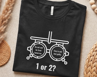 Funny Eye Test Shirt, Sarcastic Adulting Tee, Relatable Humor Gift, Funny Introvert T-Shirt, Millennial Anxiety Gift for Him Her Friend