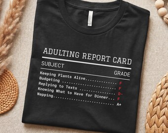 T-shirt drôle de bulletin d'adultes, t-shirt humour sarcastique du millénaire, cadeau d'adulte à raconter pour elle lui, chemise 30e anniversaire drôle pour femme